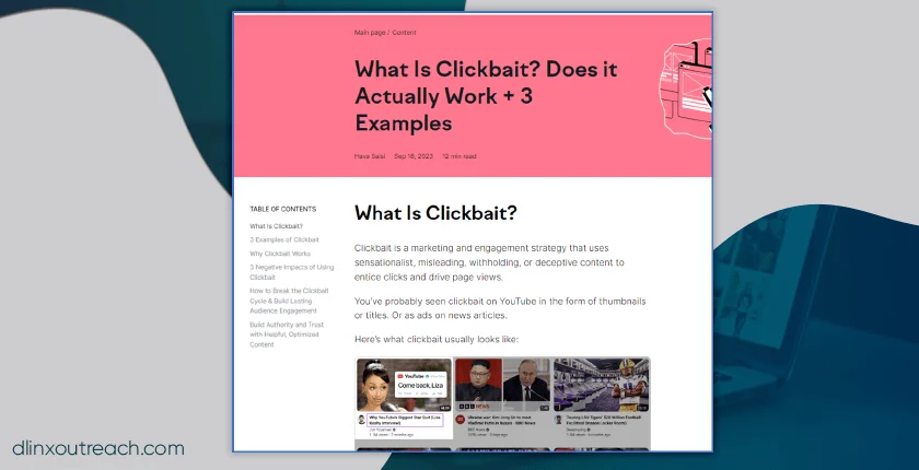 Blog published at Semrush