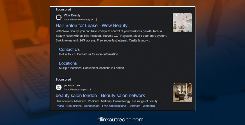 Salon in downtown London