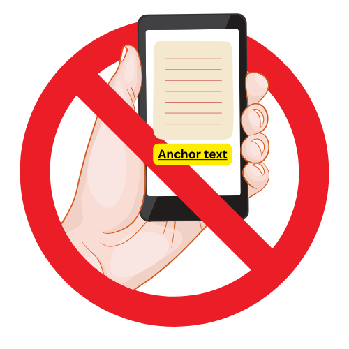 Don't use irrelevant anchor text: